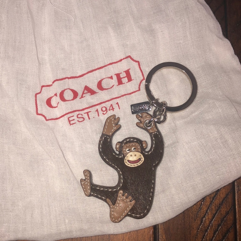 Coach monkey key chain